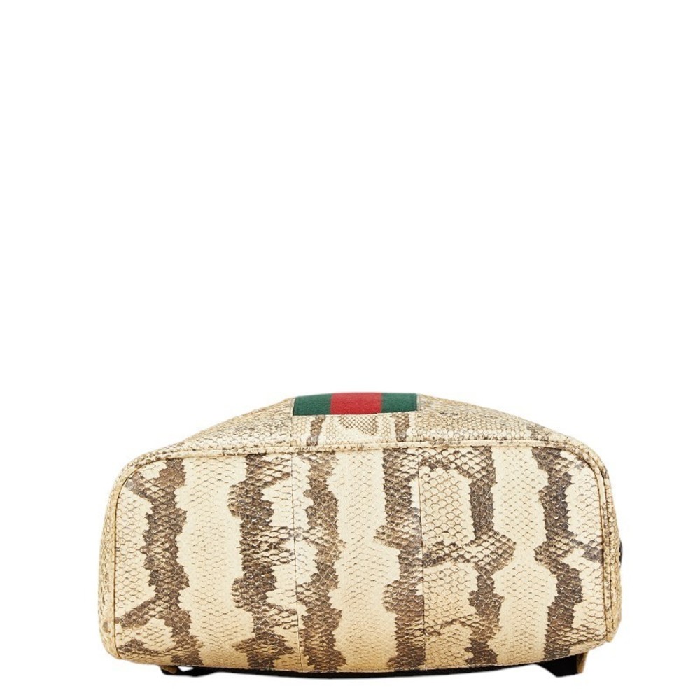 Gucci Python Embossed Leather Backpack Black - image 3